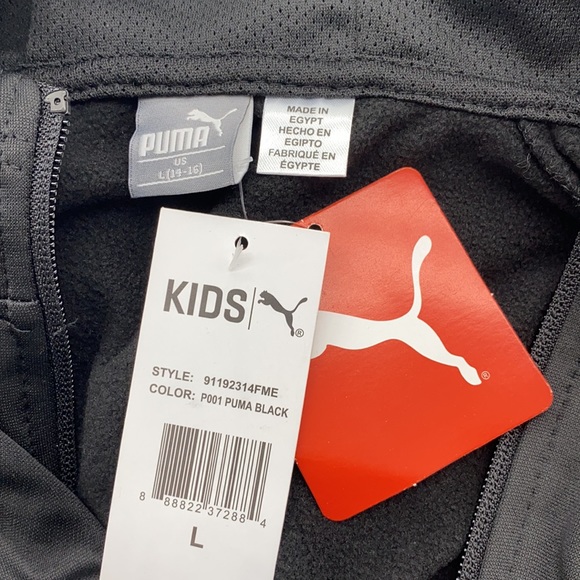 NWT Puma Full Zip Fleece Hoodie Boys Size L (14-16h - Picture 8 of 9